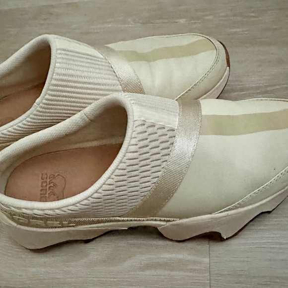 Sorel Kinetic Impact II Mule Sneakers, slip on, Bleached Ceramic Chalk Size 7.5 - Picture 2 of 8